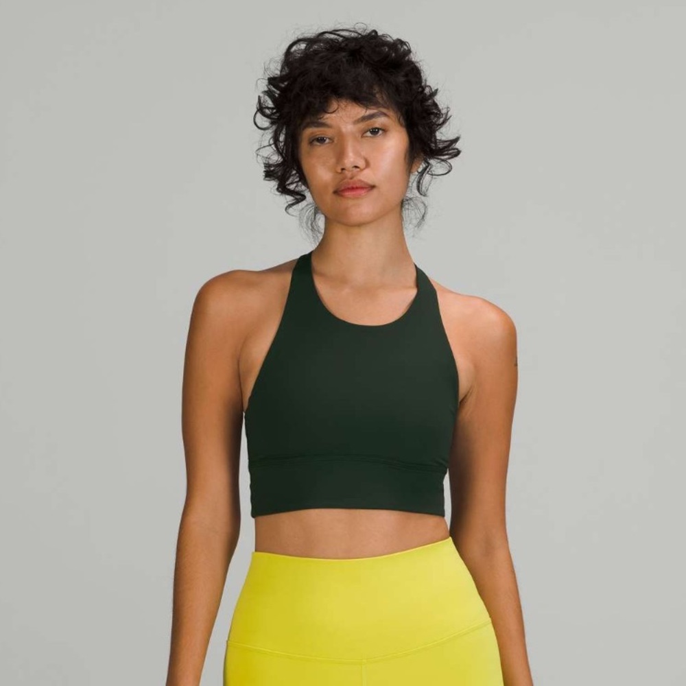 Free to Be High Neck Long Line Bra Rainforest Green size 8